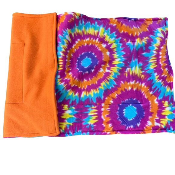 Guinea Pig Cage Liner Fleece 24 x 47 New Tye Dye Orange - Picture 1 of 4